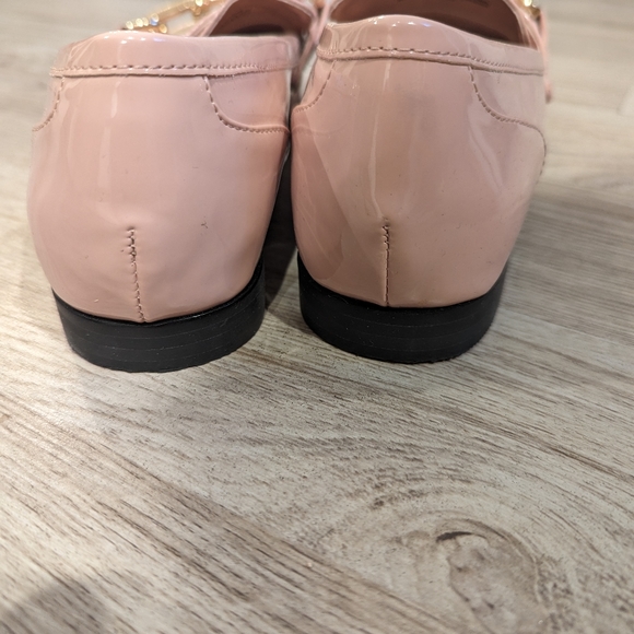 NORDSTROM RACK PALE PINK PATENT LOAFERS SIZE 6.5 - Picture 2 of 8